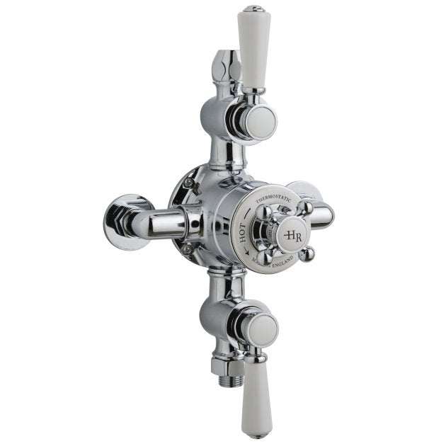 Hudson Reed Topaz Triple Handle Exposed Shower Valve - Chrome - TSVT10