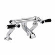 Hudson Reed Black Topaz Traditional Pillar Mounted Lever Bath Filler Tap - Chrome - BC403DL