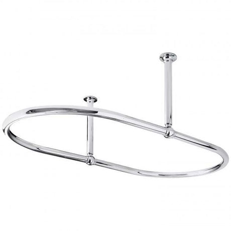 Hudson Reed Traditional Ceiling Mount Oval Shower Curtain Rail 1092mm x 686mm - Chrome - LDA010