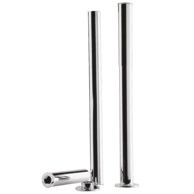 Hudson Reed Traditional Floor Mounted Bath Legs with Adjustable Shrouds - Chrome - DA314