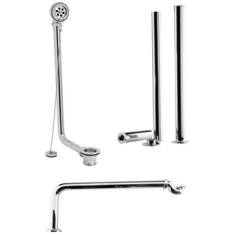 Hudson Reed Roll Top Traditional Bath Pack with Waste, Legs and Trap - Chrome - EA368