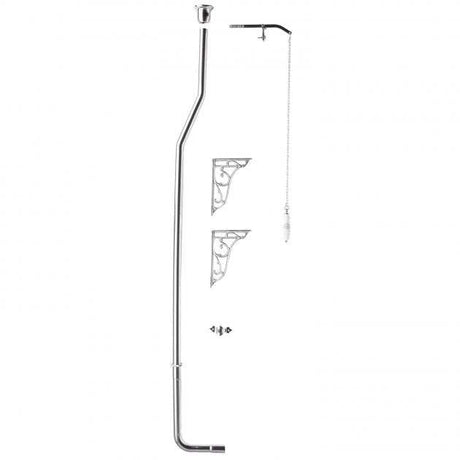 Hudson Reed Traditional High Level Flush Pipe Pack - Chrome - FA313