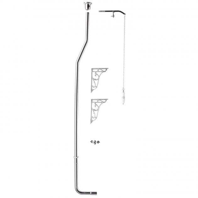 Hudson Reed Traditional High Level Flush Pipe Pack - Chrome - FA313 - TAP 'N' SHOWER