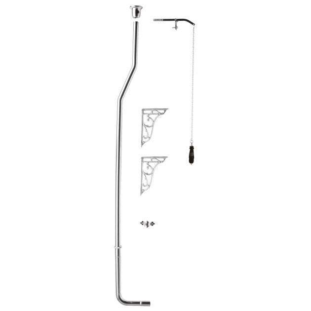 Hudson Reed High Level Traditional Toilet Flush Pipe Pack - Chrome - FA413