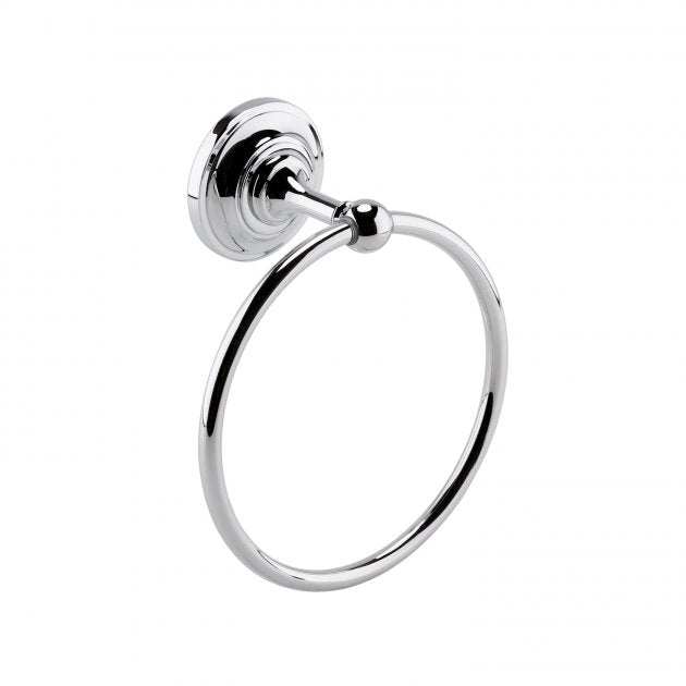 Hudson Reed Traditional Wall Mount Towel Ring - Chrome - LH302 - TAP 'N' SHOWER