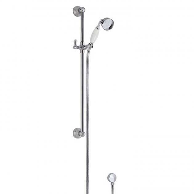 Hudson Reed Wall Mounted Traditional Slider Shower Rail Kit with Traditional Handset - Chrome - A3211
