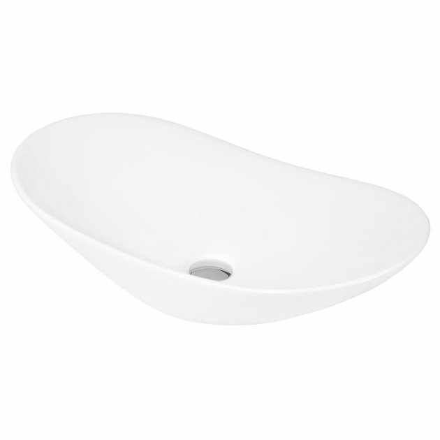 Hudson Reed Vessel Sit-On 0 Tap Hole Countertop Basin 615mm Wide - White - NBV159