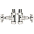 Hudson Reed Victorian Traditional Crosshead Manual Straight Radiator Valves Pair - Chrome - HT379