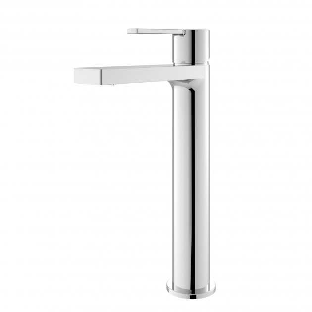 Hudson Reed Modern Willow Tall Mono Basin Mixer Tap with Waste - Chrome - WIL370
