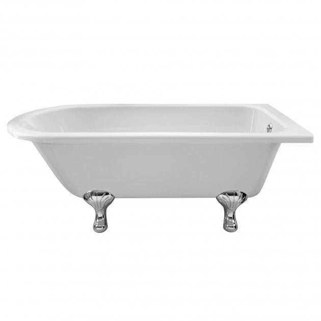 Hudson Reed Winterburn traditional white single-ended freestanding bath with ornate corbel legs and spacious 1700mm x 750mm design