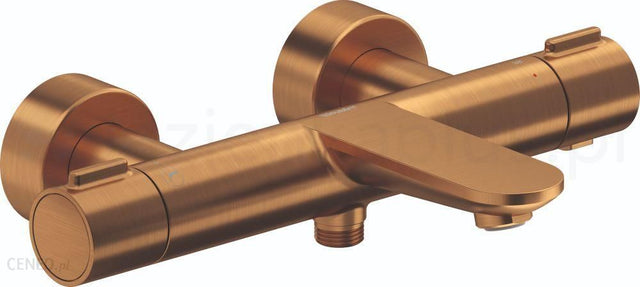 Duravit Wave Dual Handle Bathtub Thermostat For Exposed Installation - Brushed Bronze - WA5220000004 - TAP 'N' SHOWER