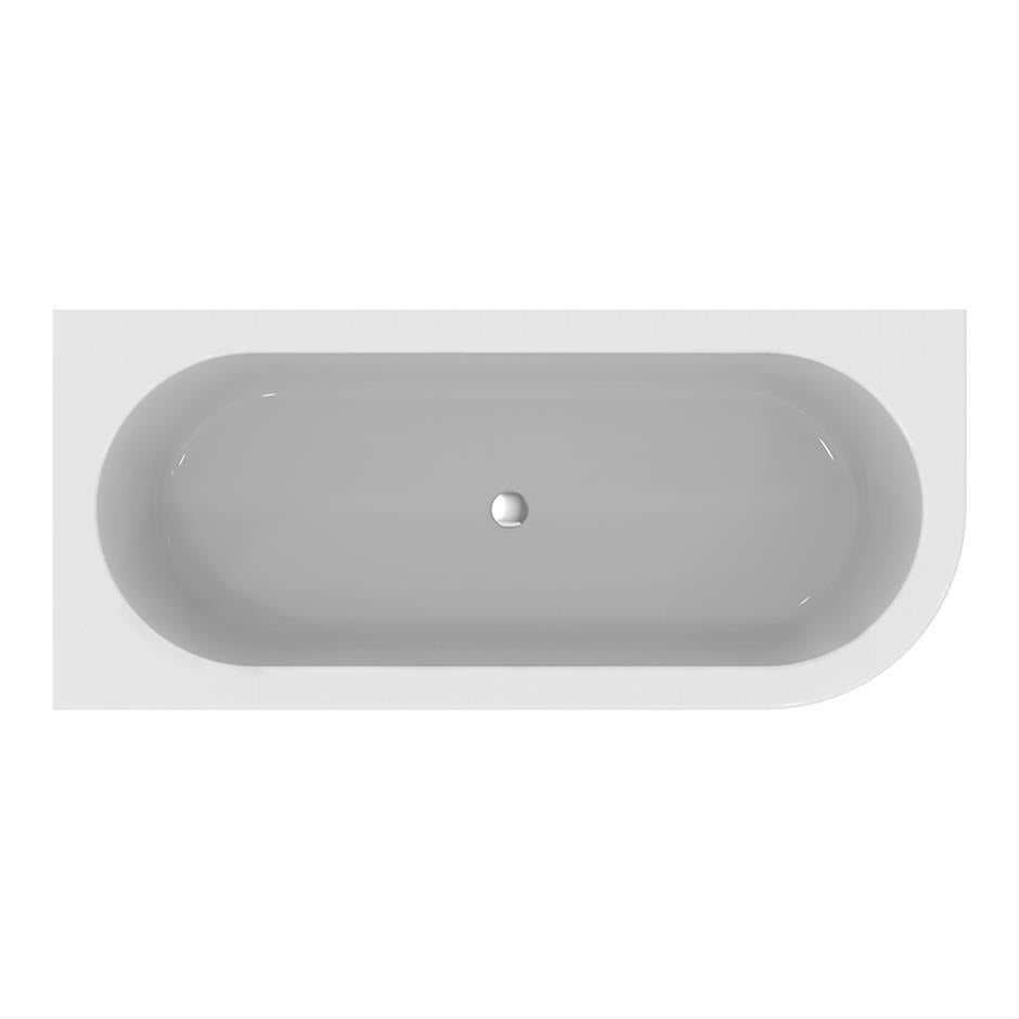 Ideal Standard Adapto Asymmetric Double Ended Bath 180cm x 80cm - White - T466101 - TAP 'N' SHOWER