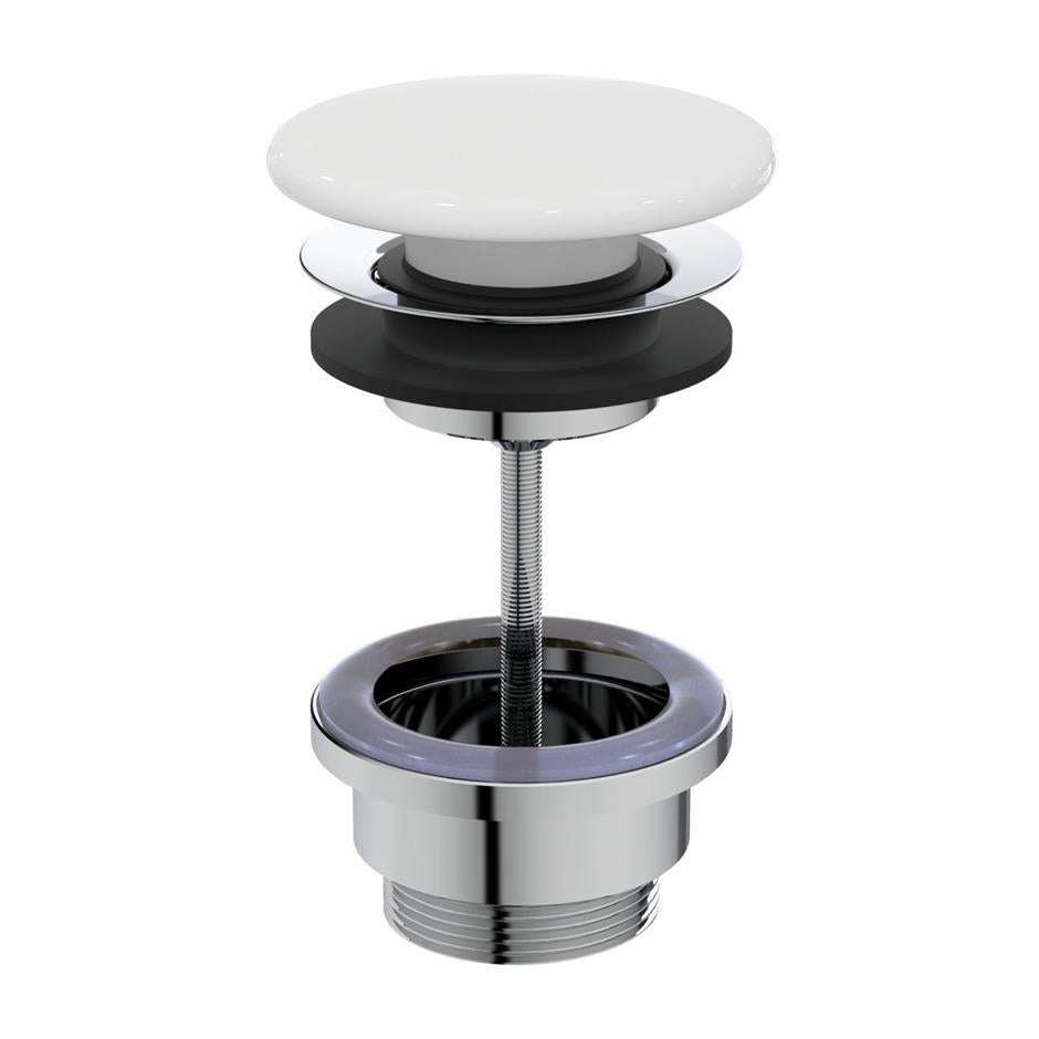 Ideal Standard Ceramic 1 1/4 Inch Basin Clicker Waste Slotted - White - E265301 - TAP 'N' SHOWER