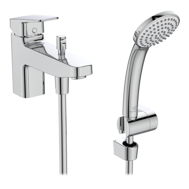 Ideal Standard Ceraplan Chrome Single Lever Bath Shower Mixer with Shower Set - BD267AA - TAP 'N' SHOWER