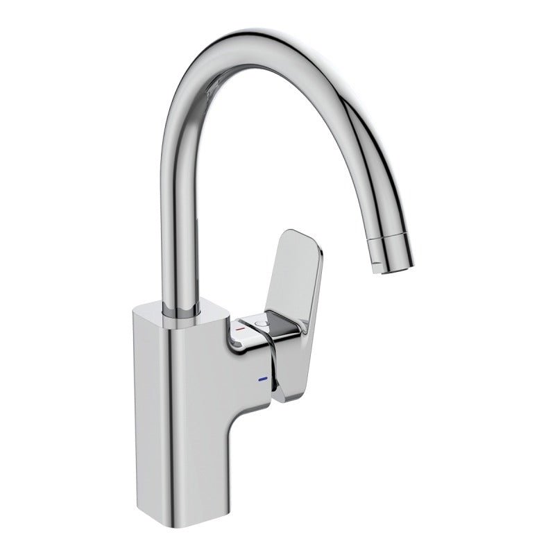 Ideal Standard Ceraplan Chrome Single Lever High Tubular Spout Kitchen Mixer - BD336AA - TAP 'N' SHOWER