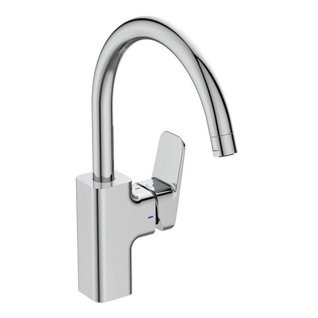 Ideal Standard Ceraplan Chrome Single Lever High Tubular Spout Kitchen Mixer - BD336AA - TAP 'N' SHOWER