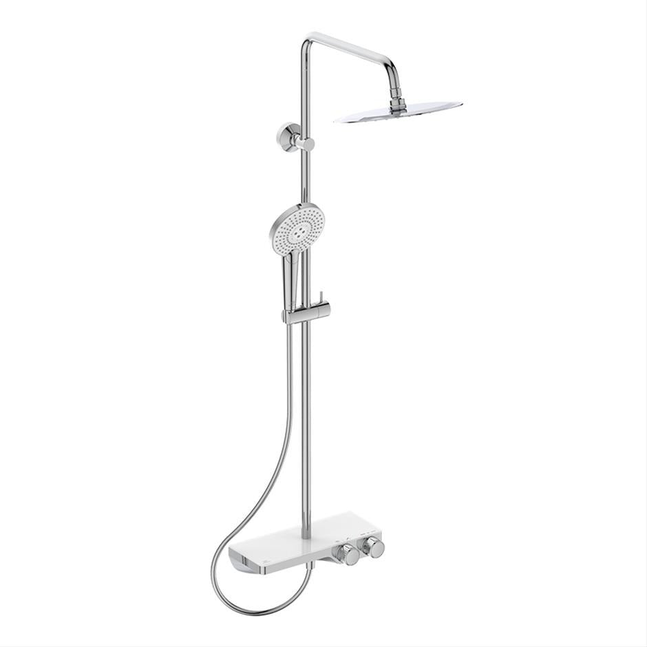 Ideal Standard Ceratherm S200 Exposed Thermostatic Shelf Shower - Chrome - A7331AA - TAP 'N' SHOWER