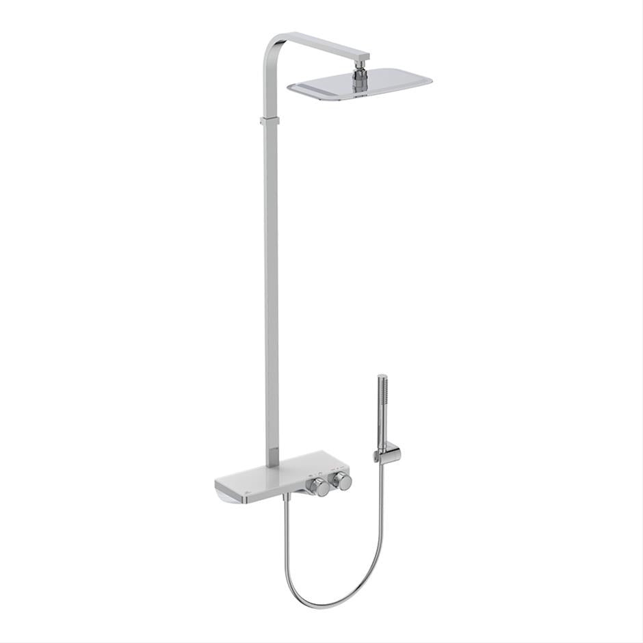 Ideal Standard Ceratherm S200 Exposed Thermostatic Shelf Shower - Chrome - A7332AA - TAP 'N' SHOWER