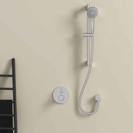 Ideal Standard Ceratherm T100 Built - In Shower Pack w/ 3 Function Idealrain Evo Shower Kit - Chrome - A7598AA - TAP 'N' SHOWER
