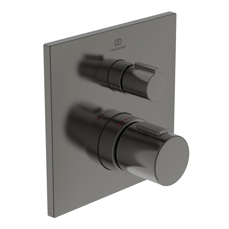 Ideal Standard Ceratherm T100 Built - In Thermostatic Showers - Magnetic Grey - A6956A5 - TAP 'N' SHOWER