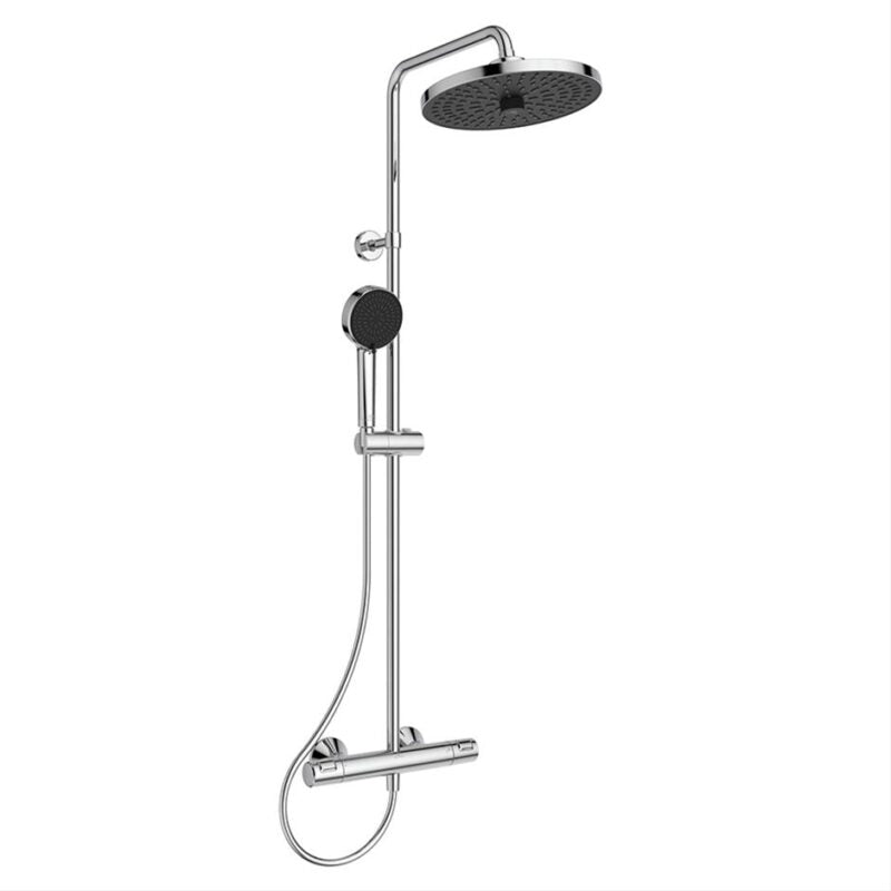 Ideal Standard Ceratherm T25+ Thermostatic Bar Shower Mixer with Shower Kit and Fixed Head - Chrome - A7211AA - TAP 'N' SHOWER