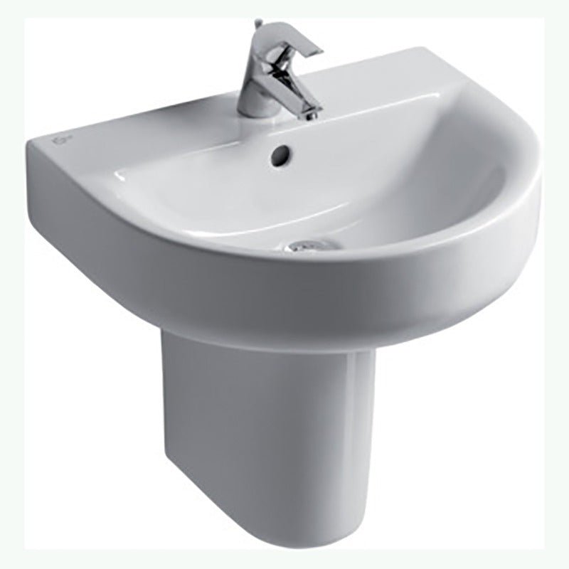Ideal Standard Concept Arc 550mm White 1 Tap Hole Basin - E785201 - TAP 'N' SHOWER