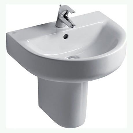 Ideal Standard Concept Arc 550mm White 1 Tap Hole Basin - E785201 - TAP 'N' SHOWER