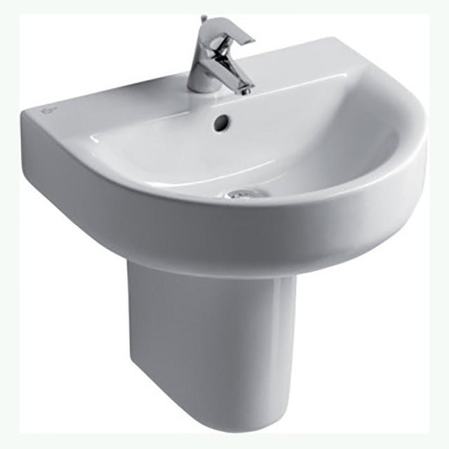 Ideal Standard Concept Arc 550mm White 1 Tap Hole Basin - E785201 - TAP 'N' SHOWER