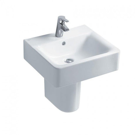 Ideal Standard Concept Cube 500mm White 1 Tap Hole Basin - E788101 - TAP 'N' SHOWER