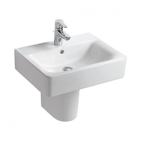Ideal Standard Concept Cube 600mm White 1 Tap Hole Basin - E794301 - TAP 'N' SHOWER
