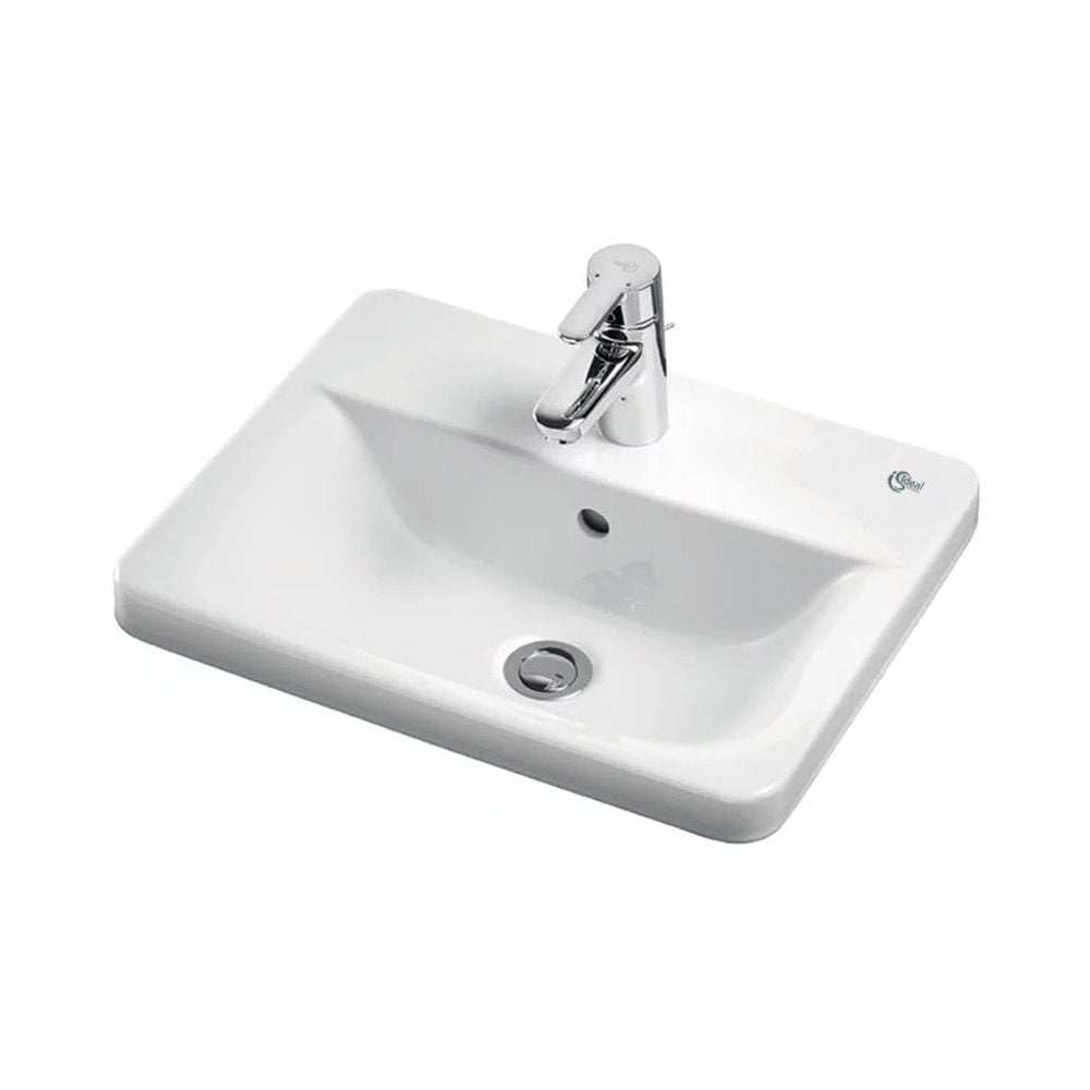 Ideal Standard Concept Cube 580mm Wide 1 Tap Hole Countertop Basin - E