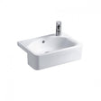 Ideal Standard Concept Cube White 500mm Semi - Recessed 1TH RH Basin - E779901 - TAP 'N' SHOWER
