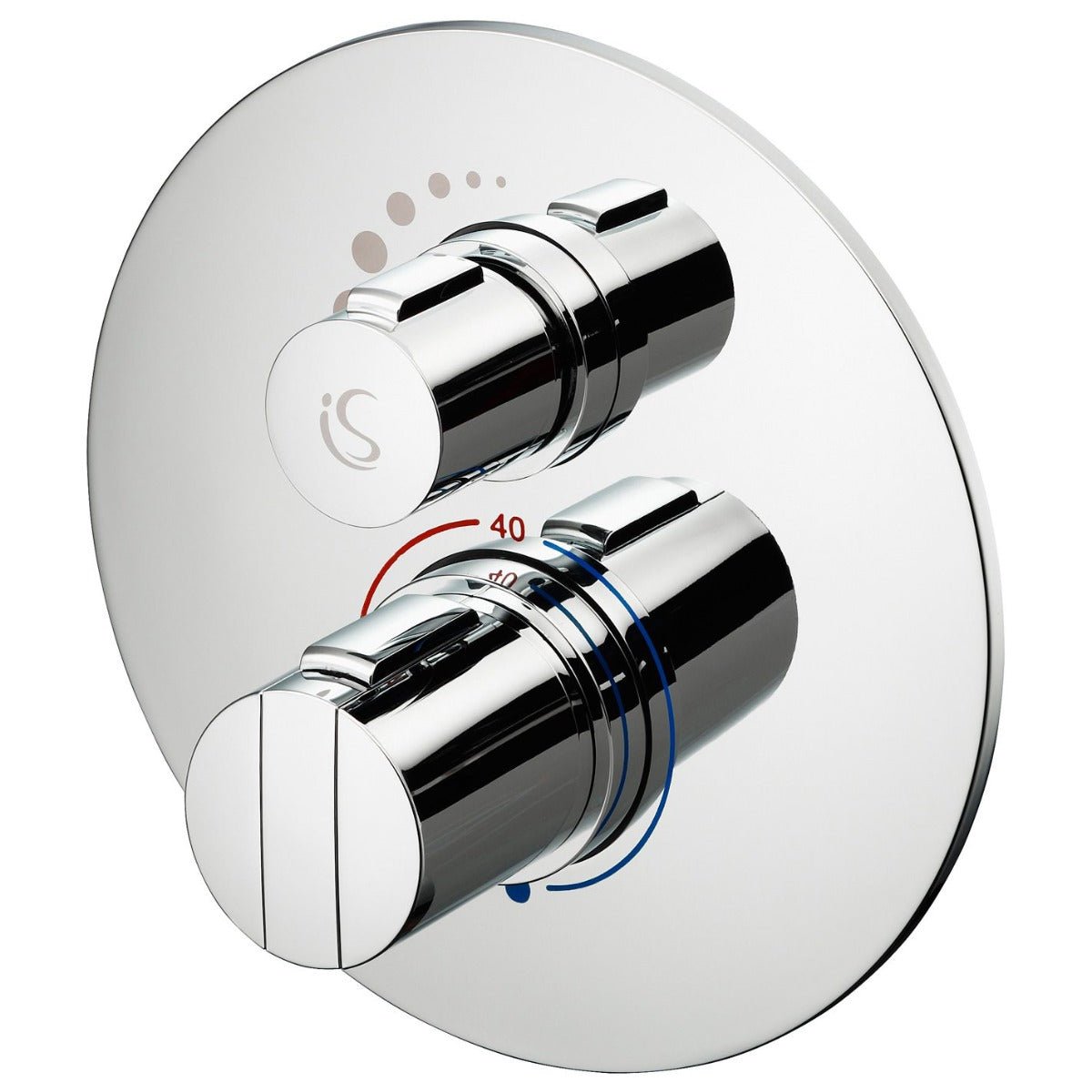 Ideal Standard Concept Easybox Slim Built - in Shower Mixer Round Faceplate - Chrome - A5877AA - TAP 'N' SHOWER