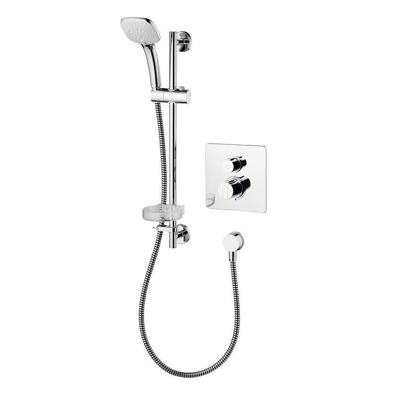 Ideal Standard Concept Easybox Slim Thermostatic Built - In Shower SQ - Chrome - A5959AA - TAP 'N' SHOWER
