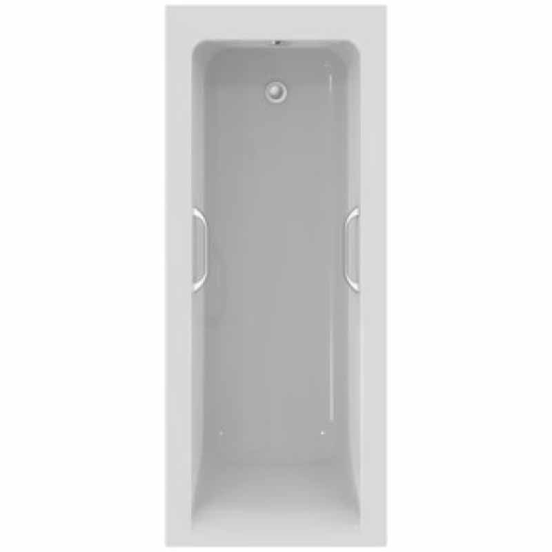 Ideal Standard Concept Rectangular Bath with Chrome Hand Grips 1700x700mm - White - E113901 - TAP 'N' SHOWER