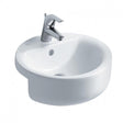 Ideal Standard Concept Sphere 450mm White Semi - Recessed 1 Tap Hole Basin - E797901 - TAP 'N' SHOWER