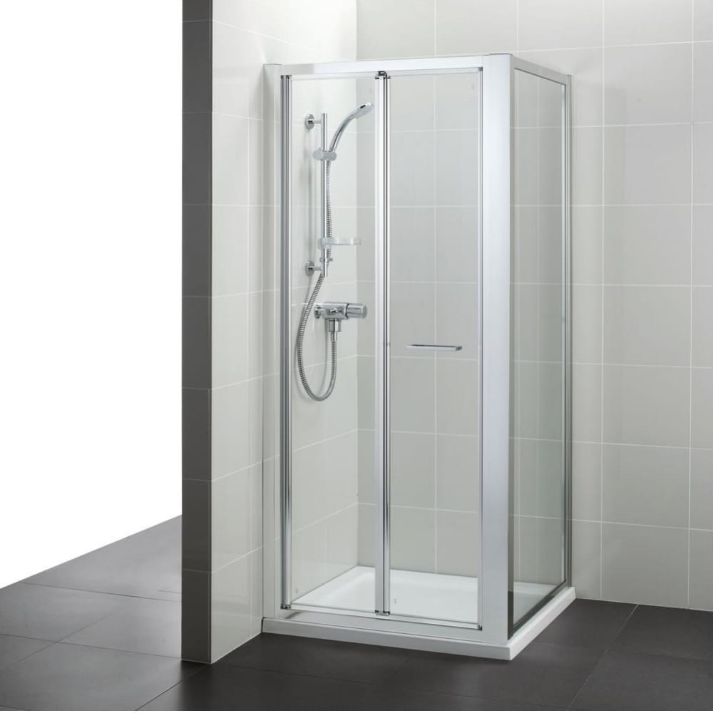 Ideal Standard Connect 2 Bifold Door Idealclean Clear Glass 900mm - Bright Silver - K9399EO - TAP 'N' SHOWER