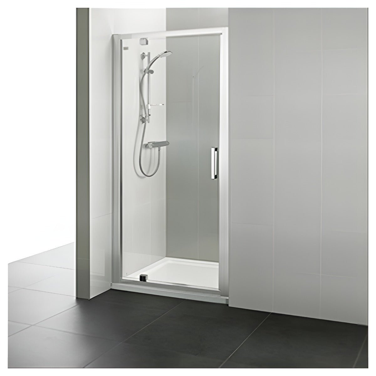 Ideal Standard Connect 2 Pivot Door Idealclean Clear Glass 800mm - Bright silver - K9392EO - TAP 'N' SHOWER