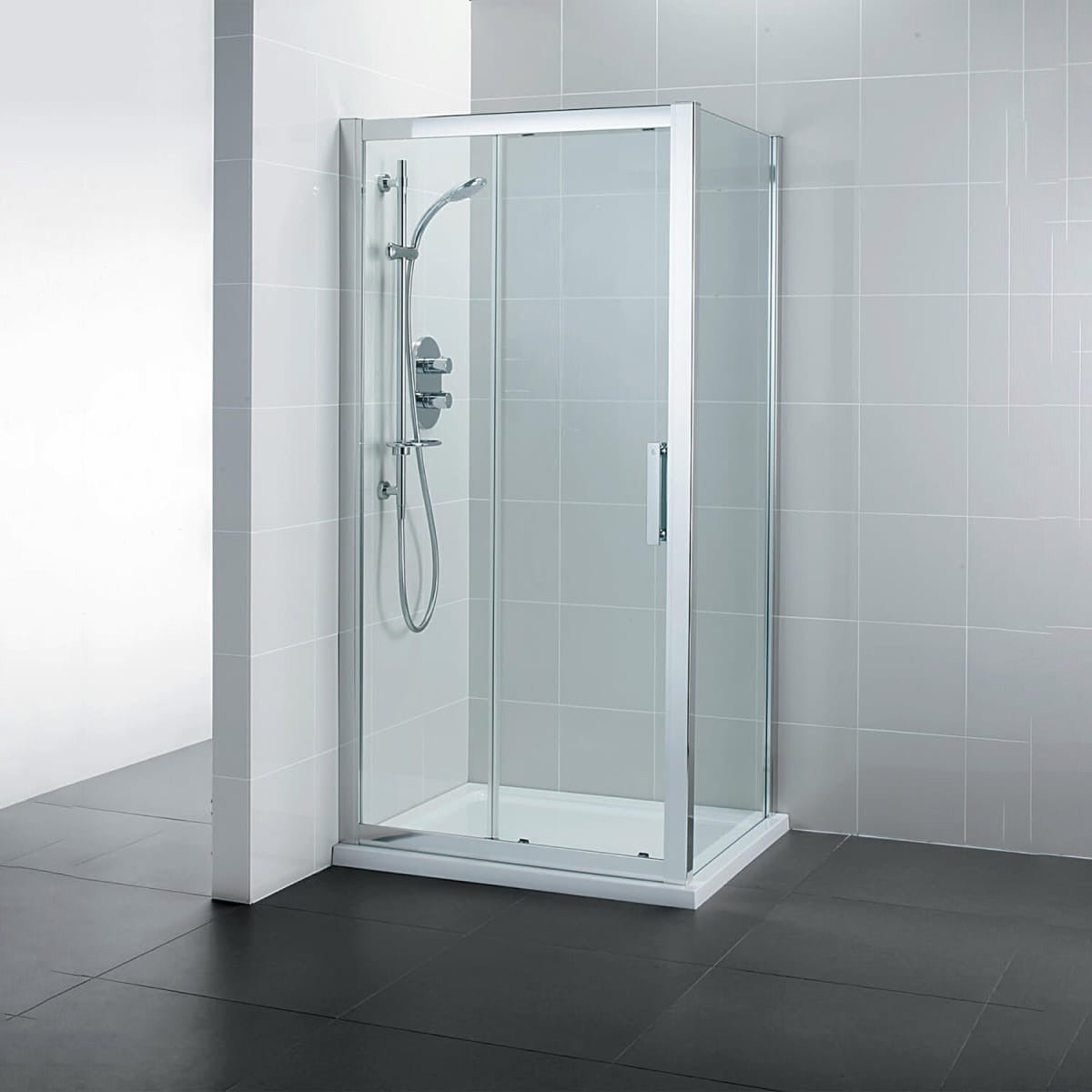 Ideal Standard Connect 2 Slider Door - Bright Silver - K9415EO - TAP 'N' SHOWER