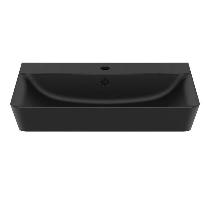 Ideal Standard Connect Air Cube Wall Mounted Basin 600mm - Silk Black - E0298V3 - TAP 'N' SHOWER