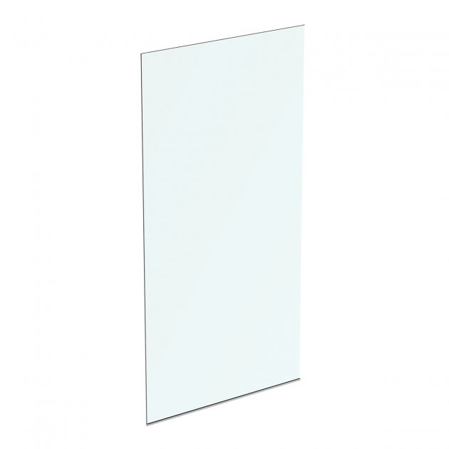 Ideal Standard Dual Access Wetroom Panel W/ Idealclean Clear Glass 1400mm - Bright Silver Finish - T4877EO - TAP 'N' SHOWER
