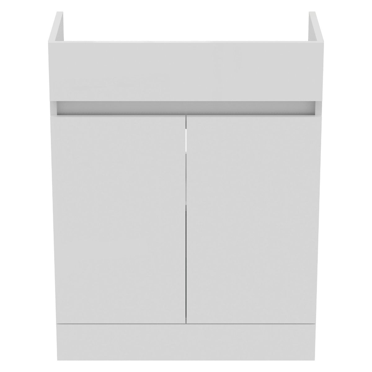 Ideal Standard Eurovit+ Semi Countertop Basin Unit with 2 Doors 65cm - Gloss White - R0269WG - TAP 'N' SHOWER
