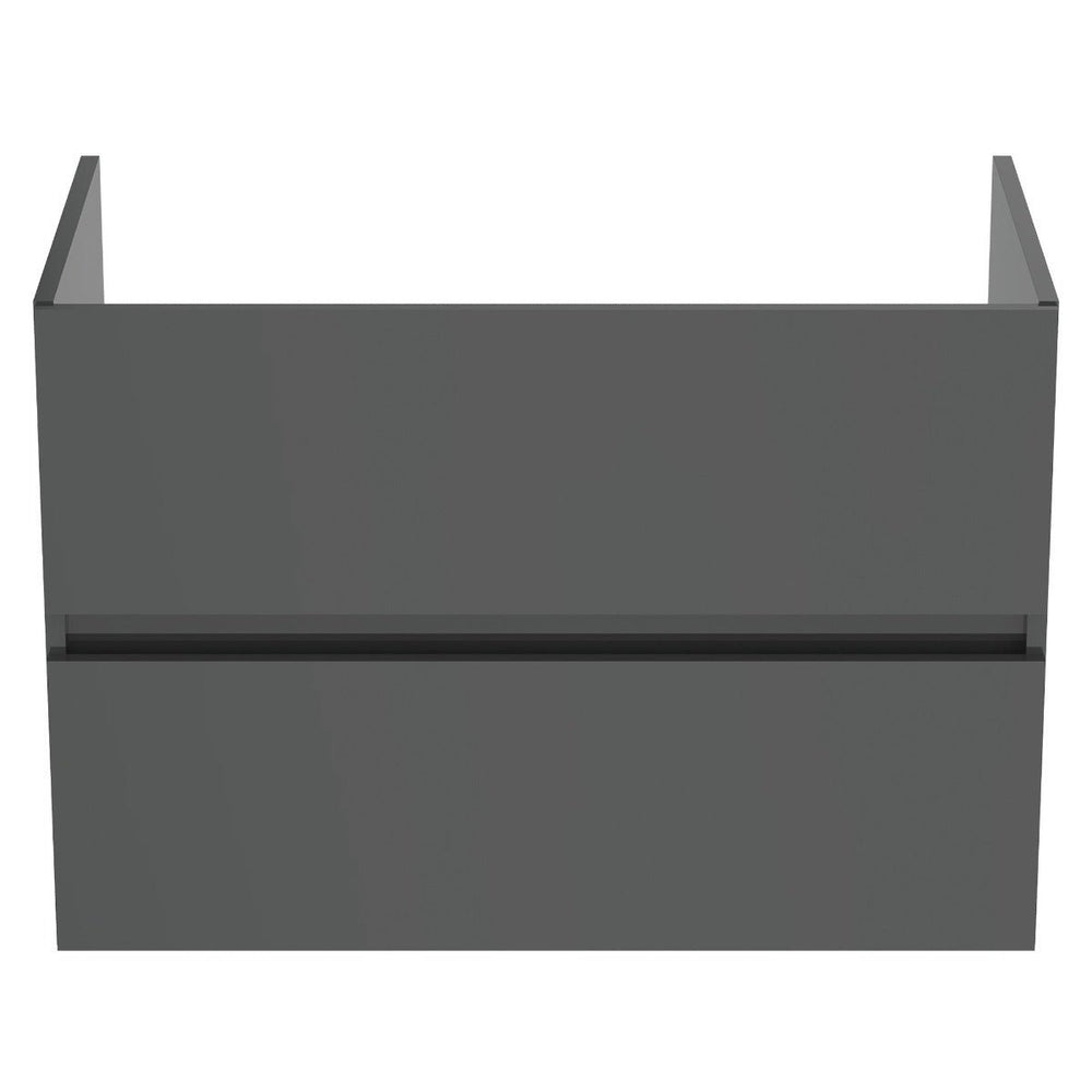 Ideal Standard Eurovit+ Wall Mounted Vanity Unit w/ 2 Drawers and Inlcuded Basin 800mm - Mid Grey - E3596TI - TAP 'N' SHOWER