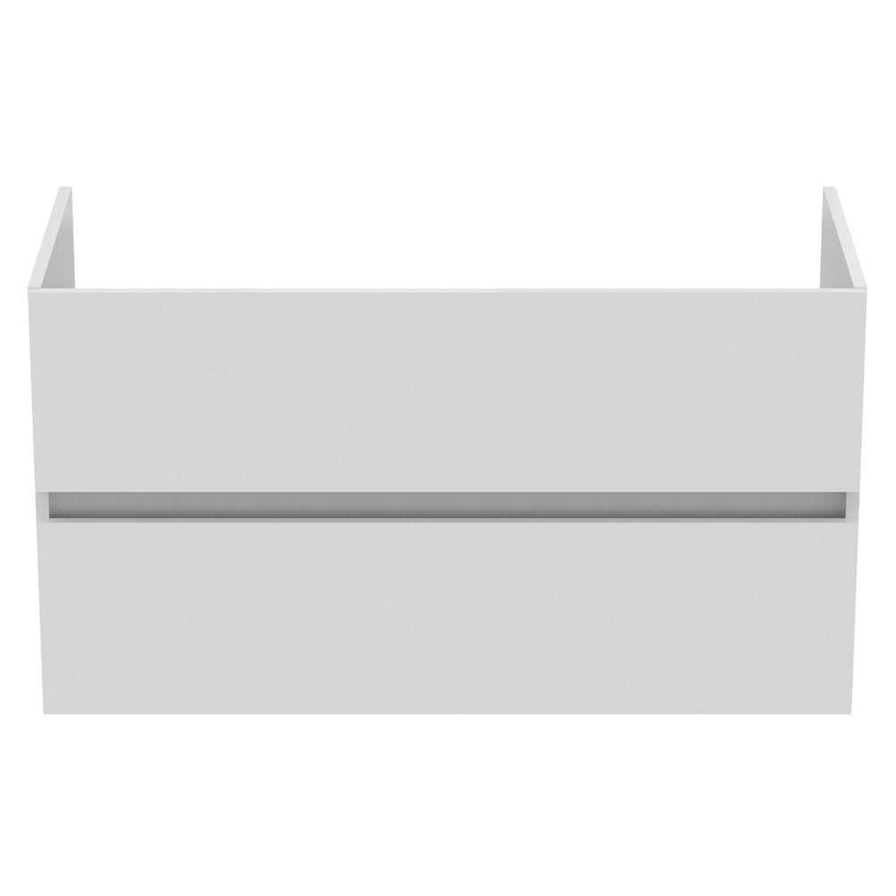 Ideal Standard Eurovit+ Wall Mounted Vanity Unit w/ 4 Drawers and Inlcuded Basin 1200mm - Flint Hickory - E3599Y9 - TAP 'N' SHOWER