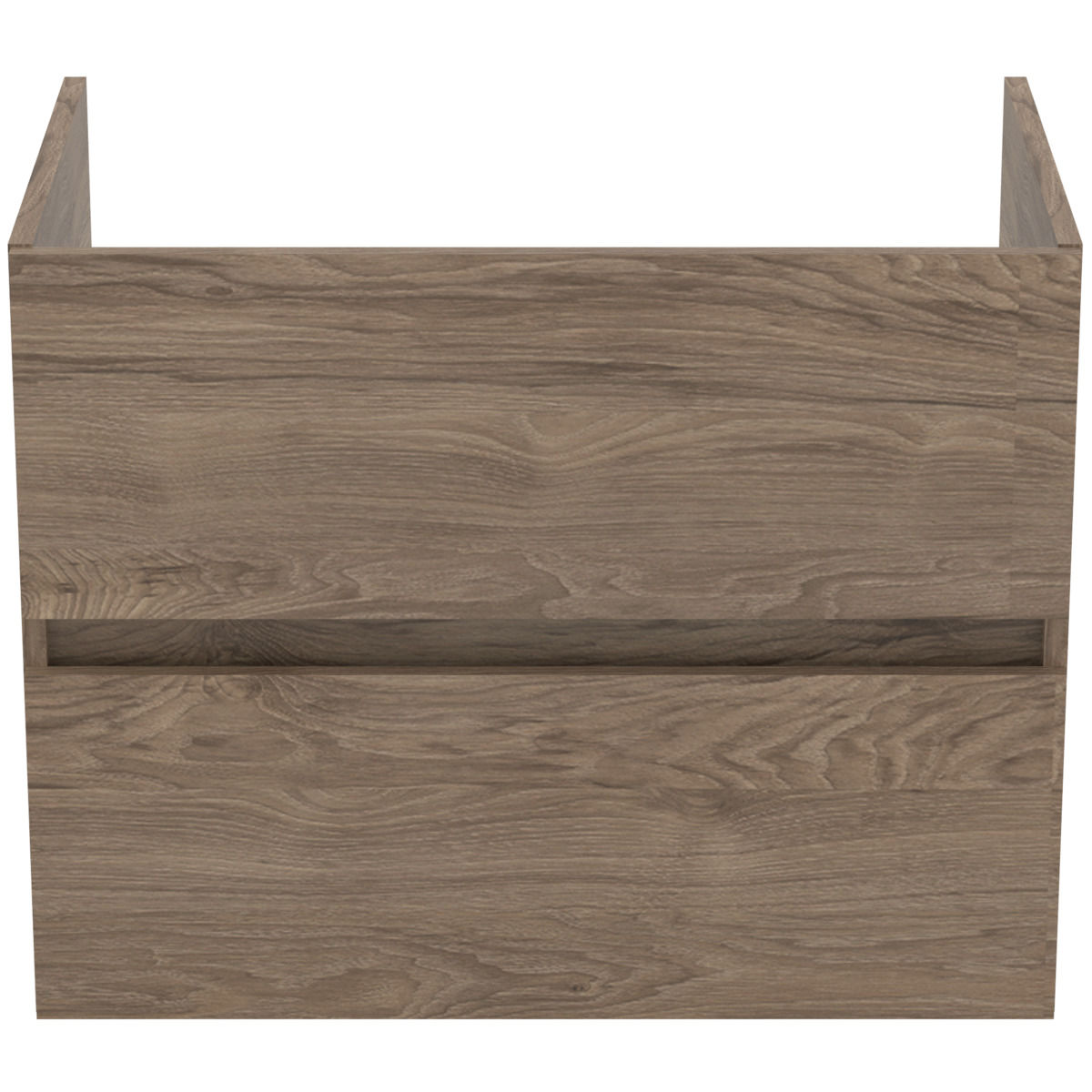 Ideal Standard Eurovit+ Wall Mounted Vanity Unit with 2 Drawers 700mm - Flint Hickory - R0261Y9 - TAP 'N' SHOWER