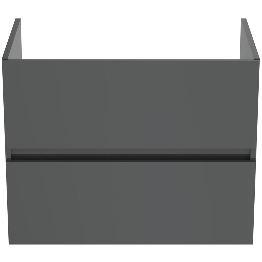 Ideal Standard Eurovit+ Wall Mounted Vanity Unit with 2 Drawers 700mm - Mid Grey - R0261TI - TAP 'N' SHOWER
