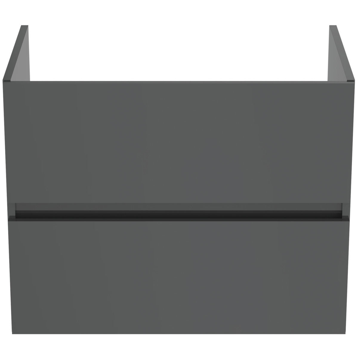 Ideal Standard Eurovit+ Wall Mounted Vanity Unit with 2 Drawers 700mm - Mid Grey - R0261TI - TAP 'N' SHOWER