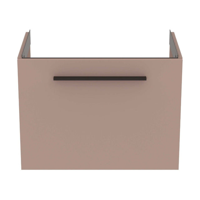 Ideal Standard i.life 1 Drawer Compact Wall Hung Vanity Unit 600mm - Greige Matt - T5292NH - TAP 'N' SHOWER
