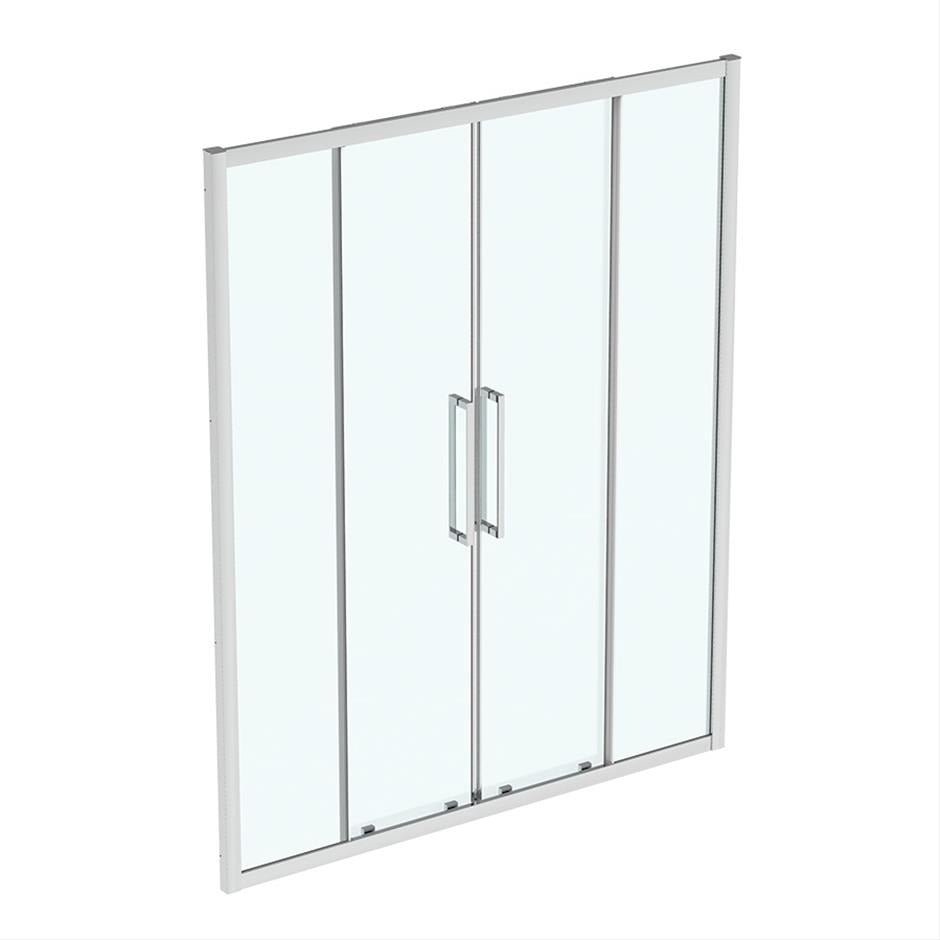 Ideal Standard I.life 2 Door Slider W/ Idealclean Clear Glass 1700mm - Bright Silver Finish - T4976EO - TAP 'N' SHOWER