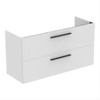 Ideal Standard i.life A 2 Drawers Wall Hung Vanity Unit 120cm - Matt White - T5258DU - TAP 'N' SHOWER